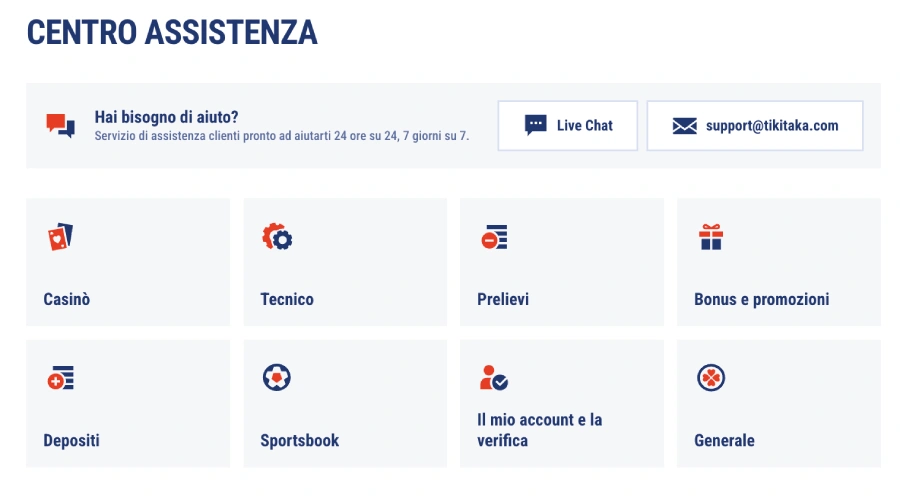 Tikitaka centro assistenza