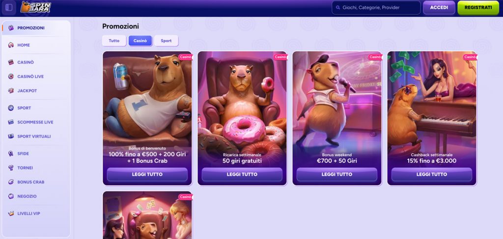 Bonus del casinò Spinbara