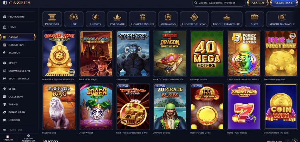 cazeus games lobby