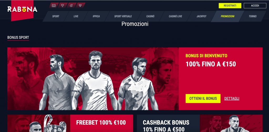 Rabona casino promozioni