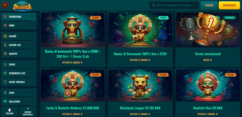 Spinanga: Offerte Bonus