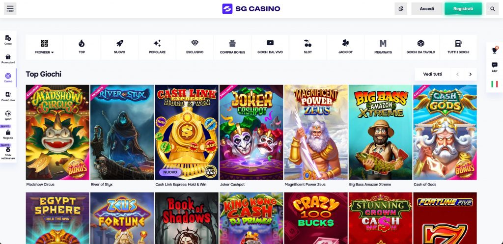 SG Casino giochi